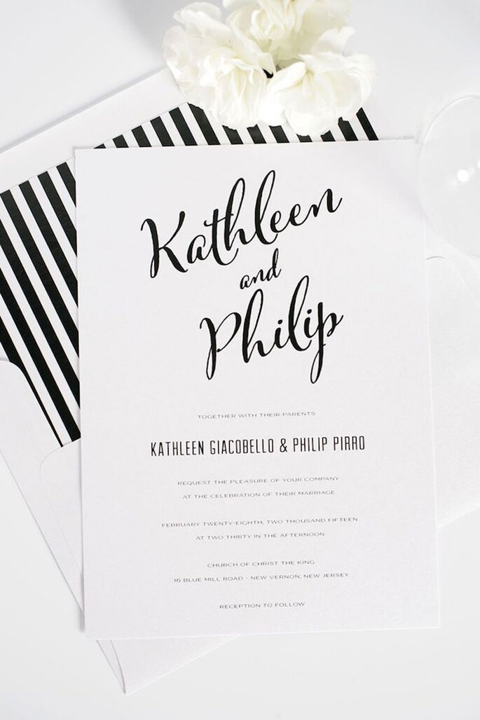 Invitación de boda.