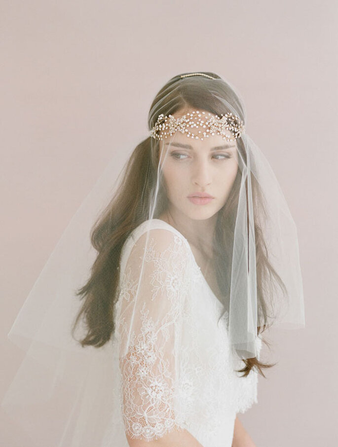 Coiffures de mariée cheveux lâchés