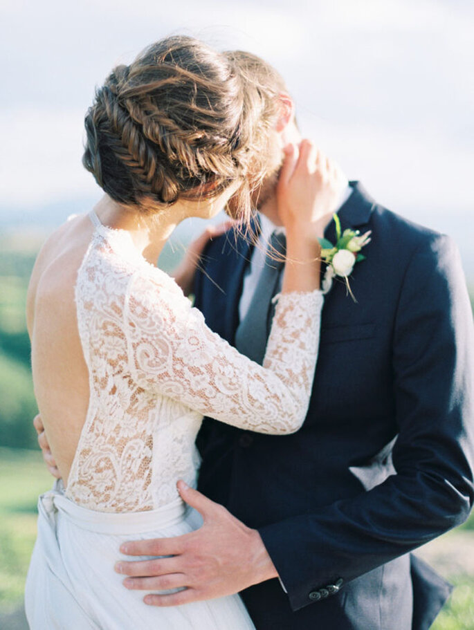 Coiffures de mariée avec tresses