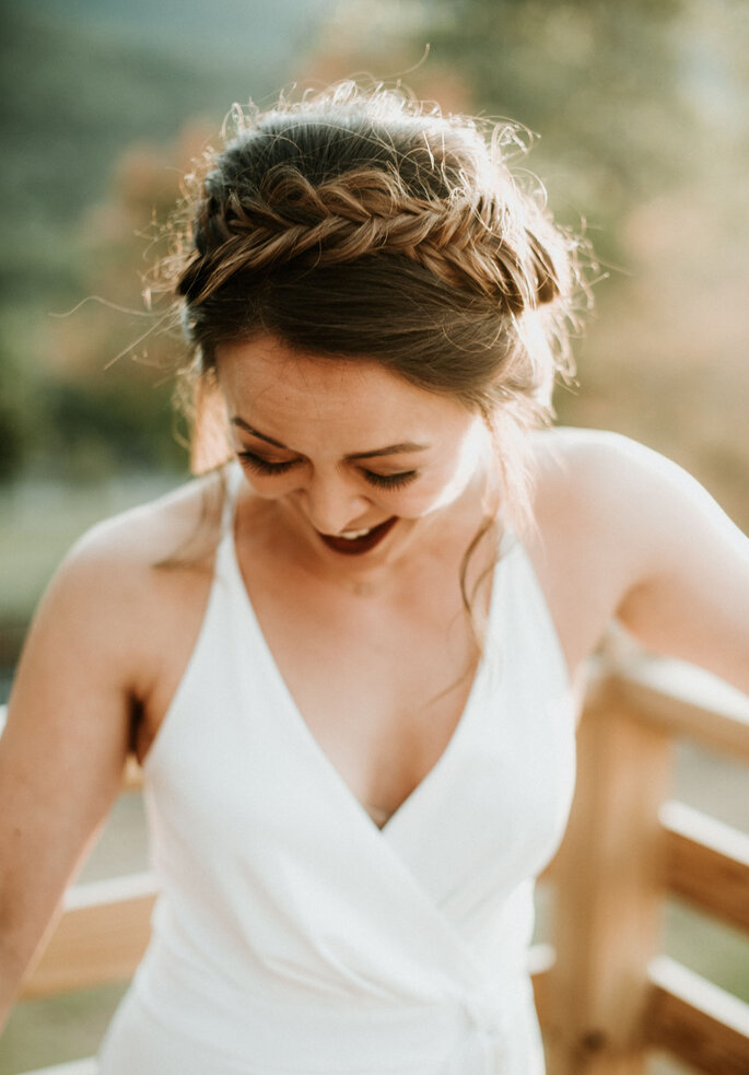 Coiffures de mariée avec tresses